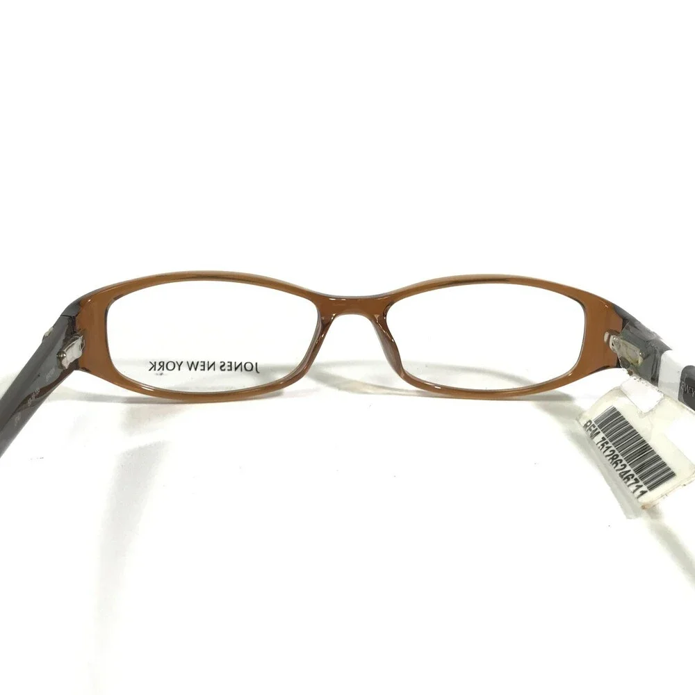 Jones New York Eyeglasses Frames J747 BROWN Rectangular Full Rim 53-16-135